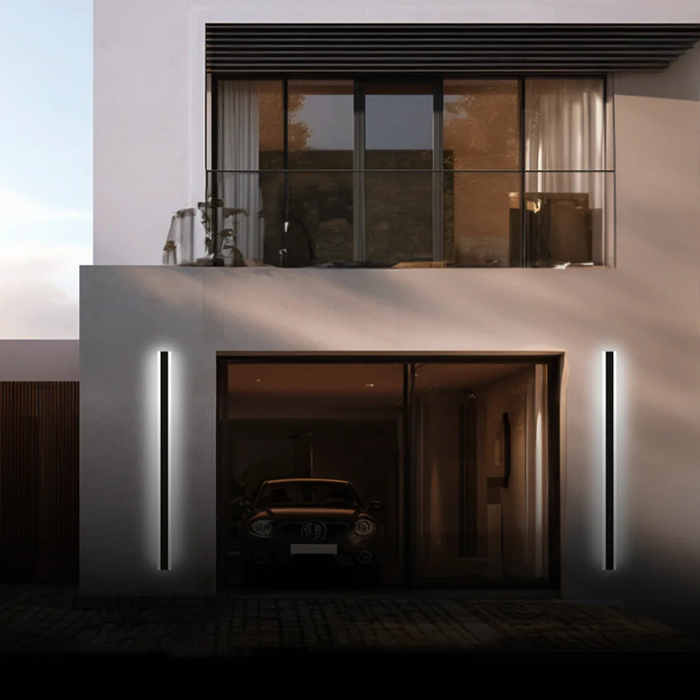 Edge Minimalistisk Linjär Metall Vägglampa Utomhus Balkong