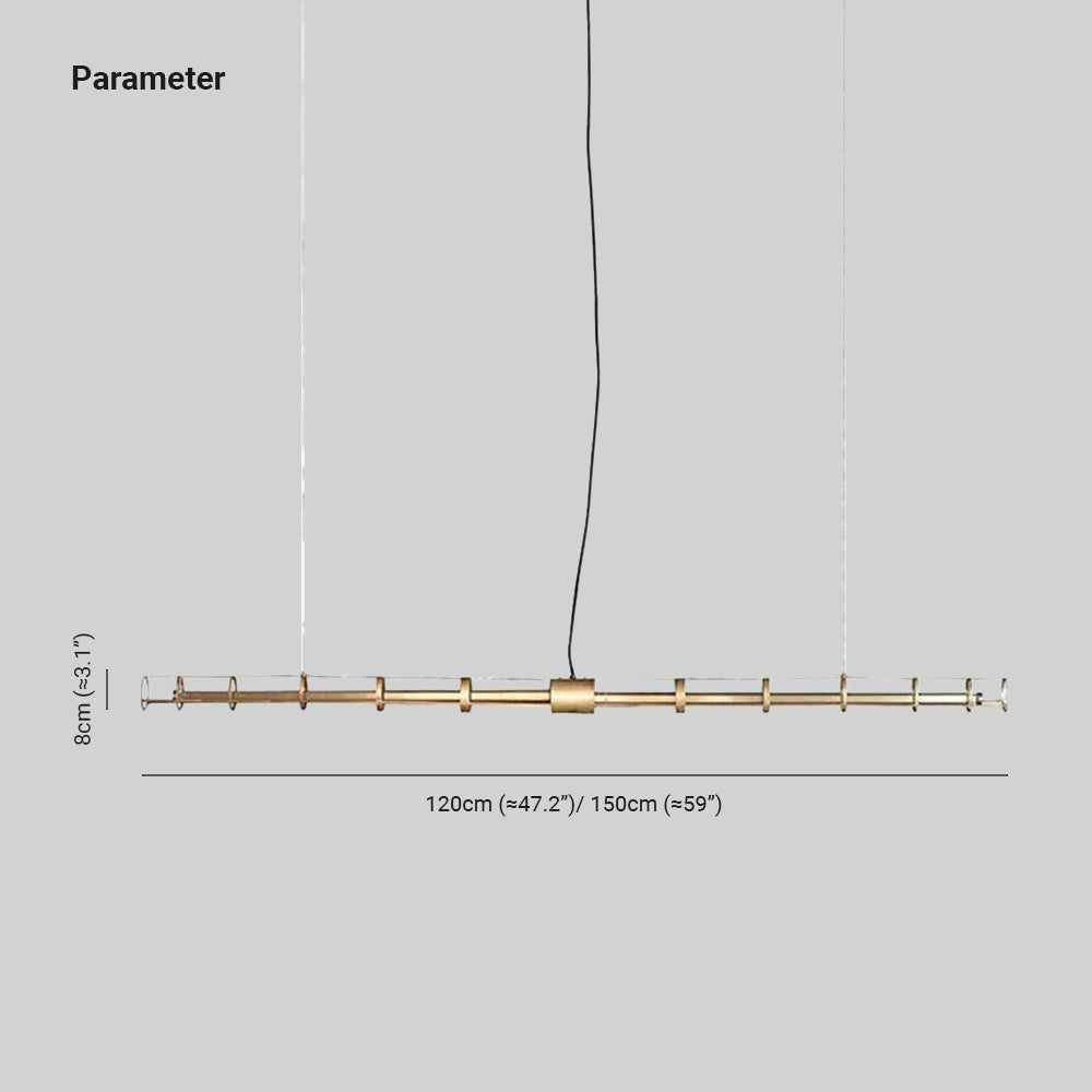 Edge Nordlux LED Linear Pendelleuchte Gold Esstisch/Wohn/Schlafzimmer Metall&Glas