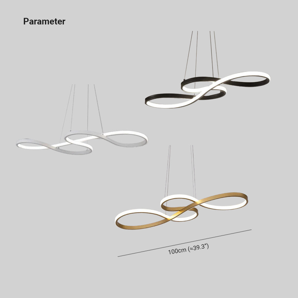 Louise Modern Design LED Pendellampor Musiknot Svart/Vit Guld Järn/Silikonlist Vardagsrum/Sovrum