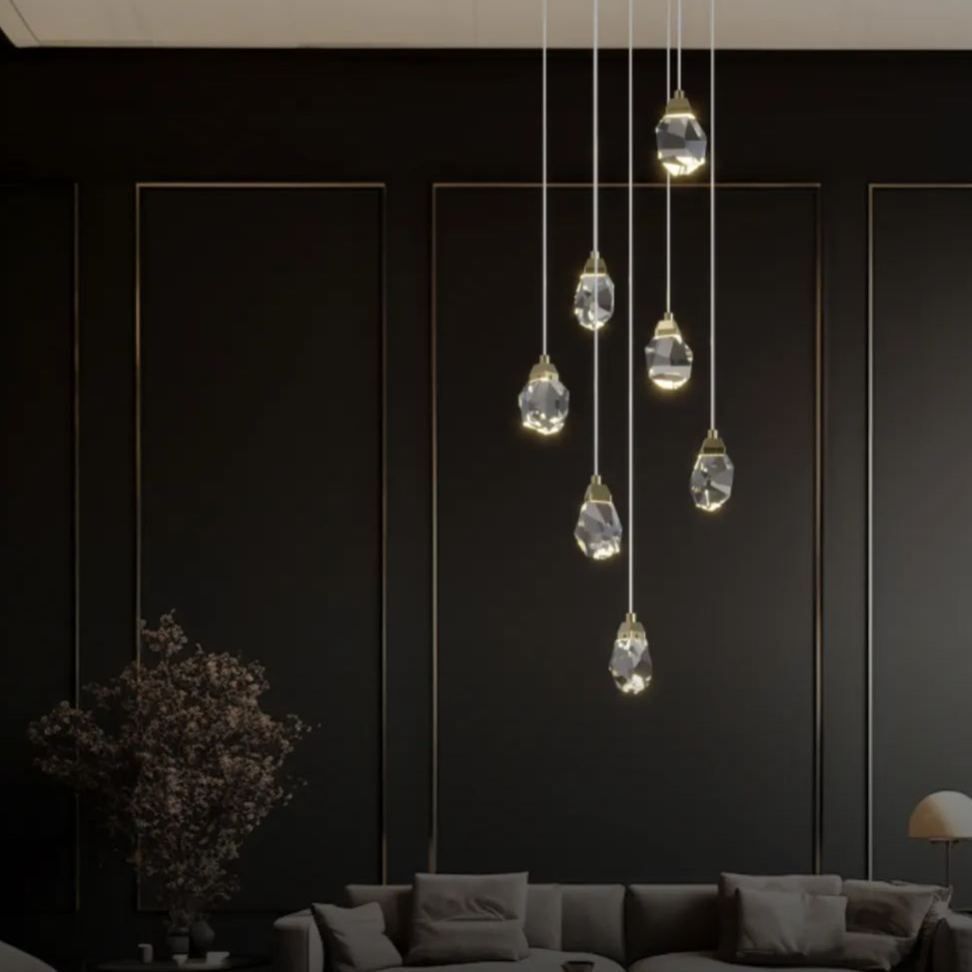 Marilyn Design Kristall/Metall Pendellampa Guld Sovrum/Vardagsrum