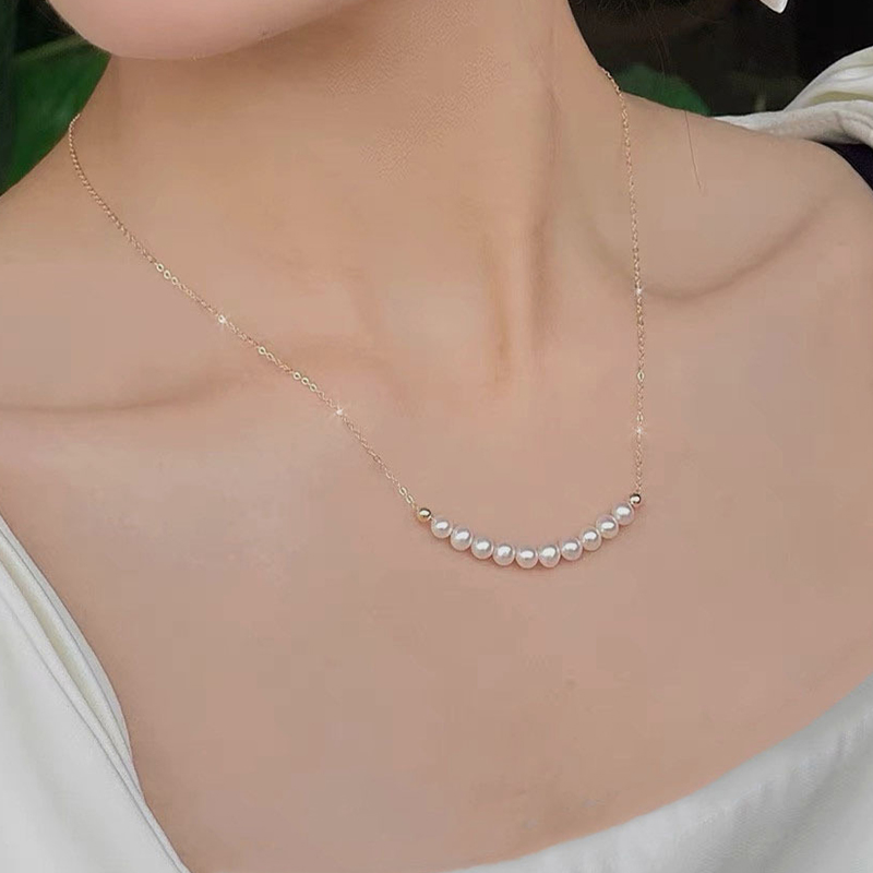 4.5-6 mm Drops Smile Freshwater Pearl Necklace
