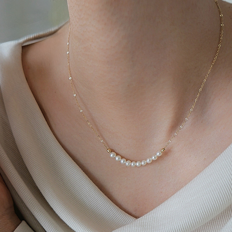 4.5-6 mm Drops Smile Freshwater Pearl Necklace