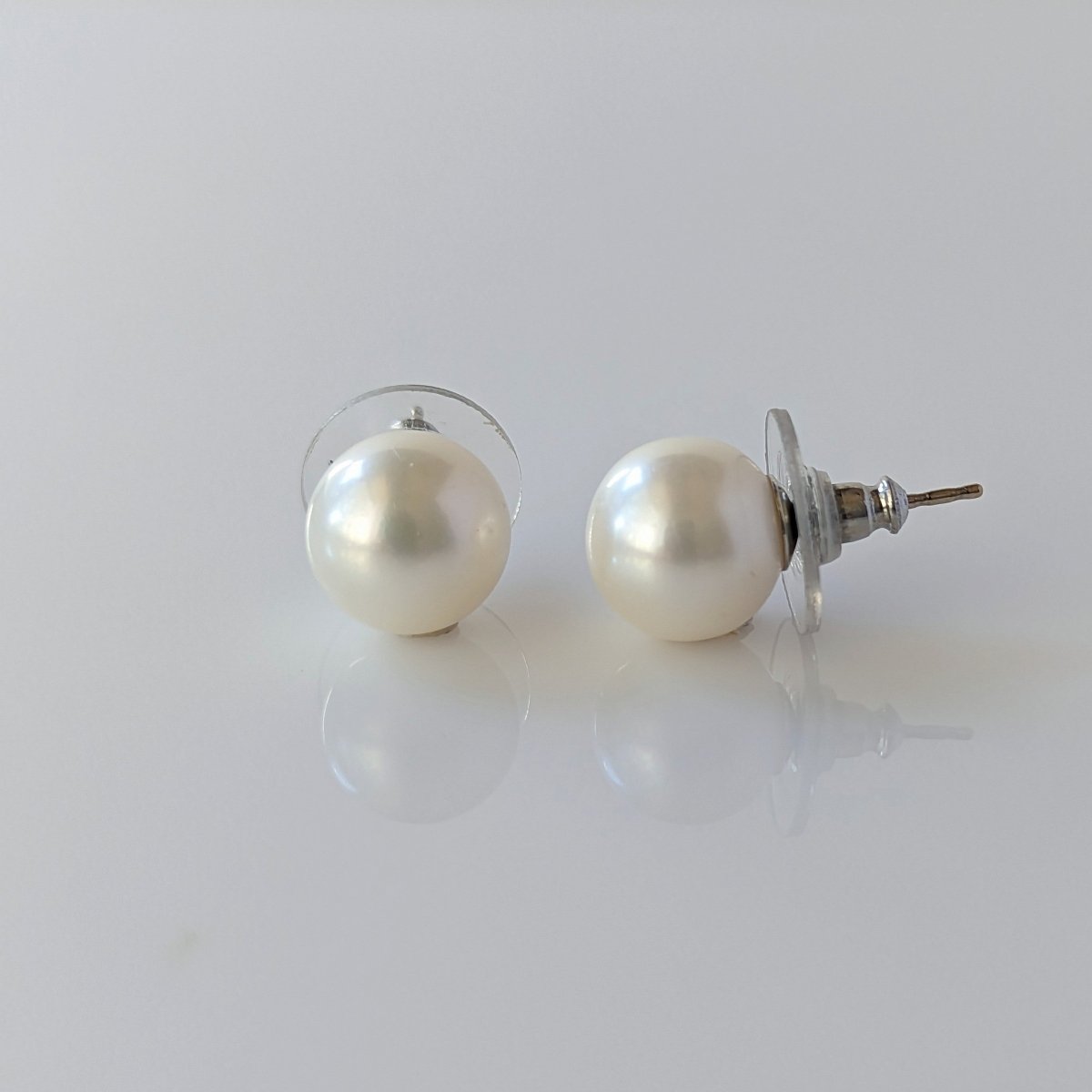 10-11mm White South Sea Pearl Stud Earrings