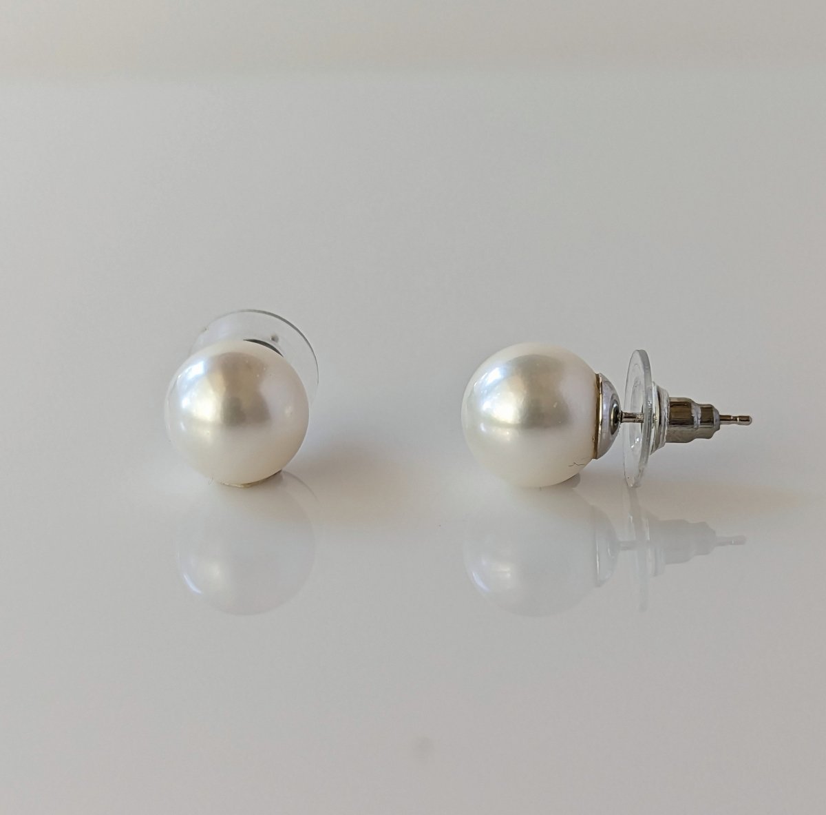10-11mm White South Sea Pearl Stud Earrings