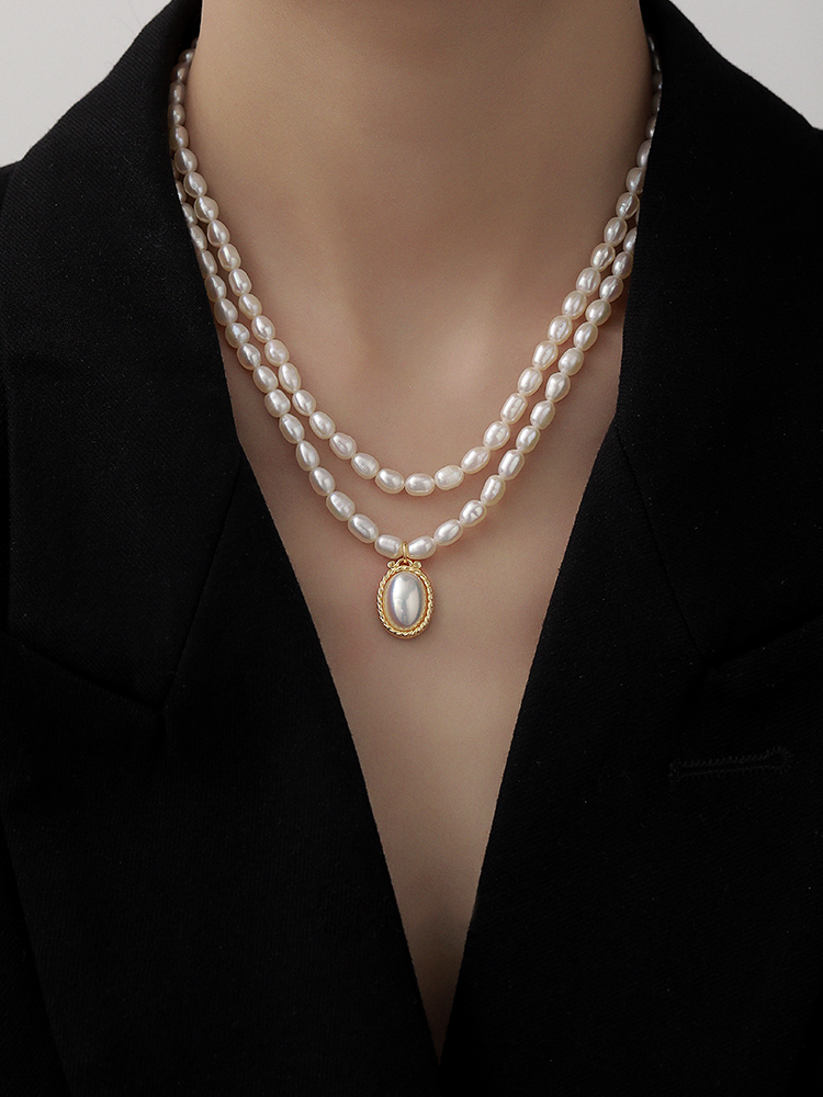 20S GATSBY LAYERED AKOYA PEARL PENDANT NECKLACE