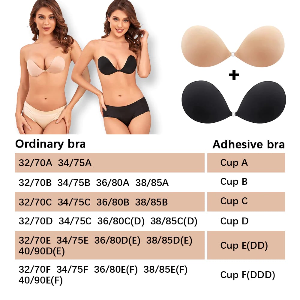 Adhesive Bra Backless Strapless Reusable Sticky Invisible Push Up Bra For Women-BUY 1 GET 1 Free
