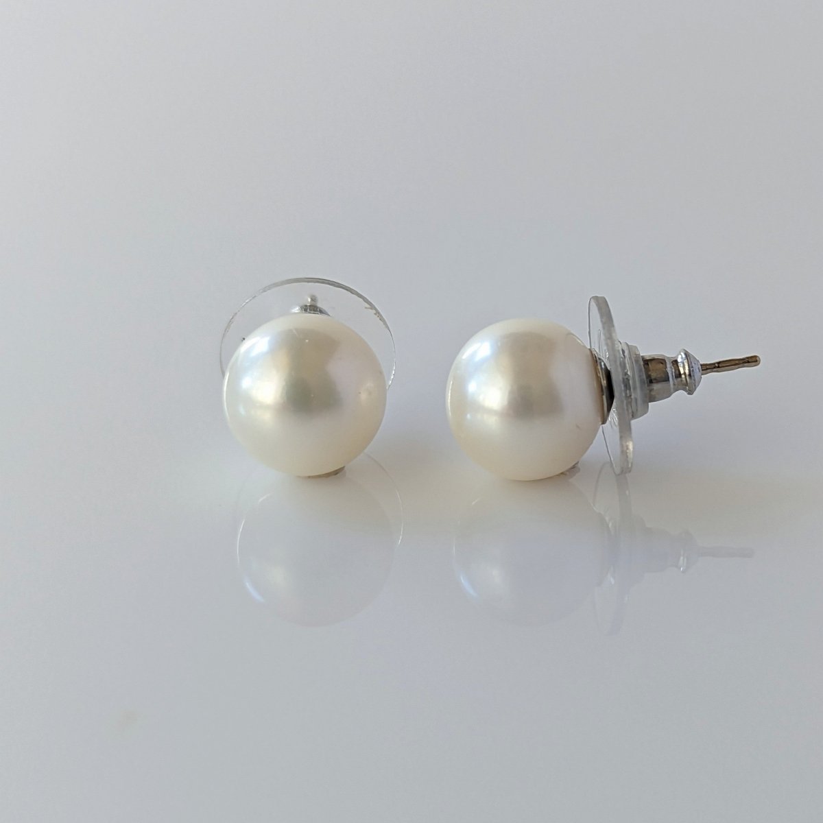 10-11mm White South Sea Pearl Stud Earrings