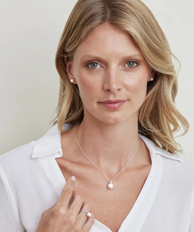 12-14 mm Freshwater Pearl & Sasha Necklace