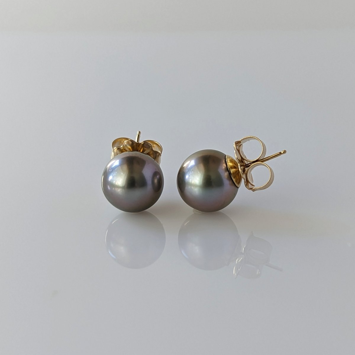 11-12mm Tahitian Pearl Stud Earrings