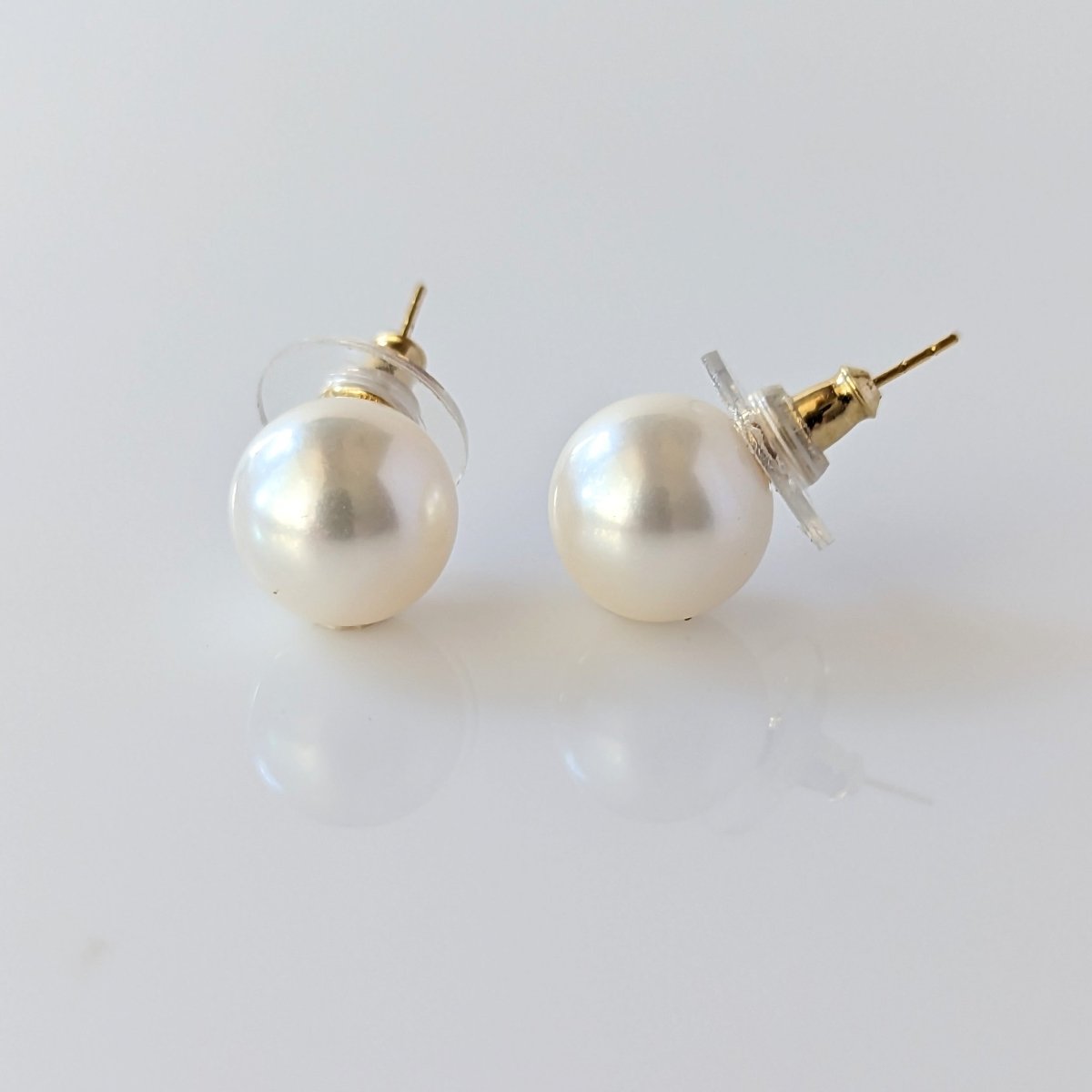 10-11mm White South Sea Pearl Stud Earrings