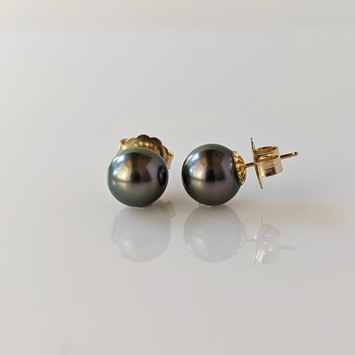 10-11mm Tahitian Pearl Stud Earrings