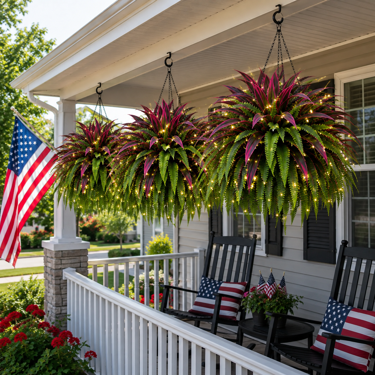 🎉 BUY 1 GET 1 FREE (2 PCS) 🔥Oversized UV-Resistant Artificial Ferns & Red Dracaena -- No Watering, No Fading