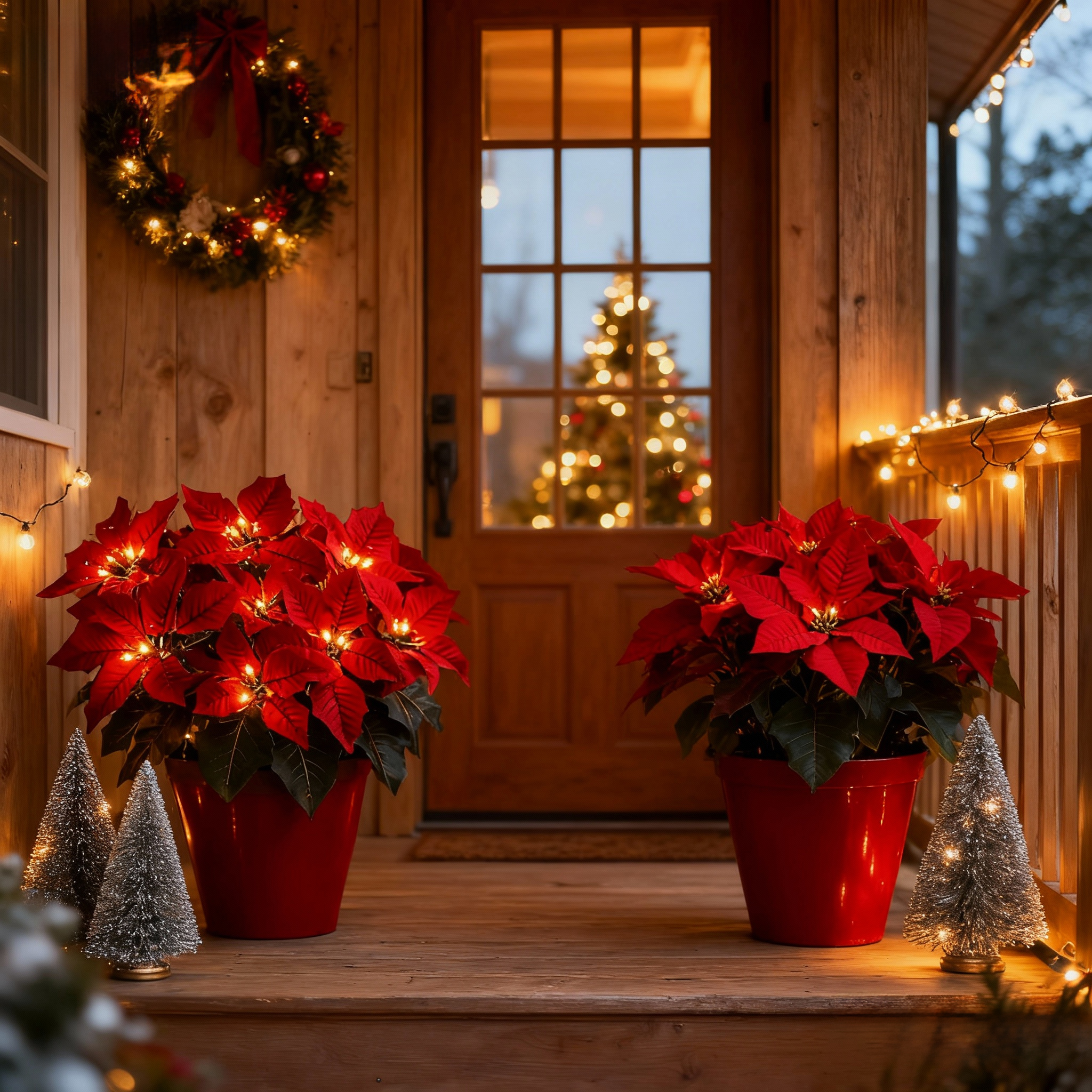 🎄 Christmas Hot Sale – Radiant Ruby Poinsettia 🌺 Just $9.98 🎁 SAVE 75%!