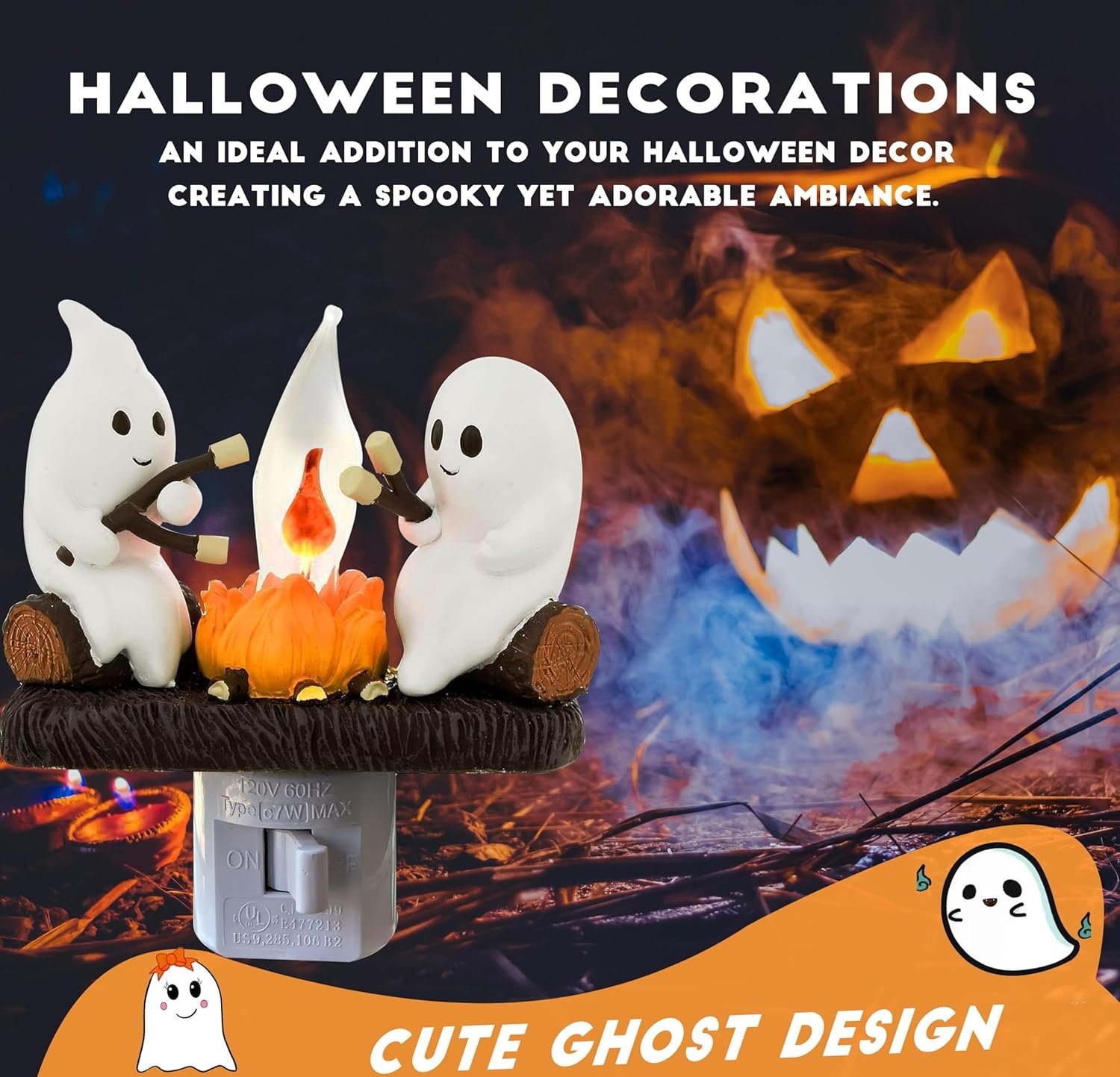 🔥Hot Sale 49% OFF - Bonfire Flame Halloween Night Light