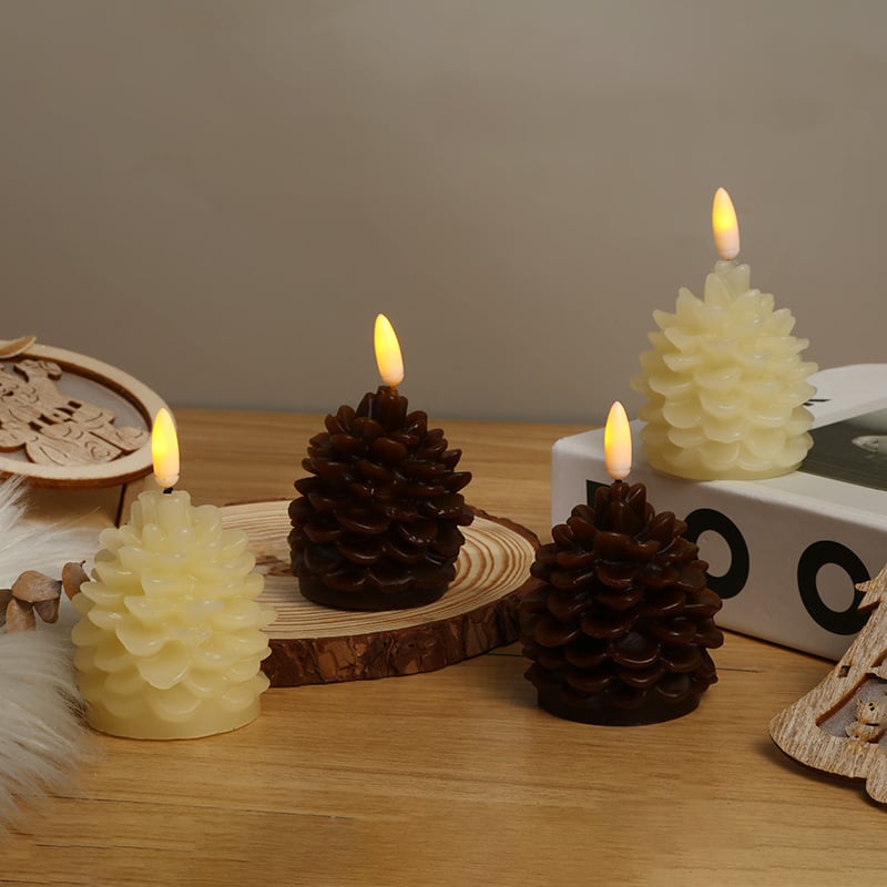 🎅2025 Christmas Promos 49% Off🔥Flameless Pinecone Candles Battery Operated