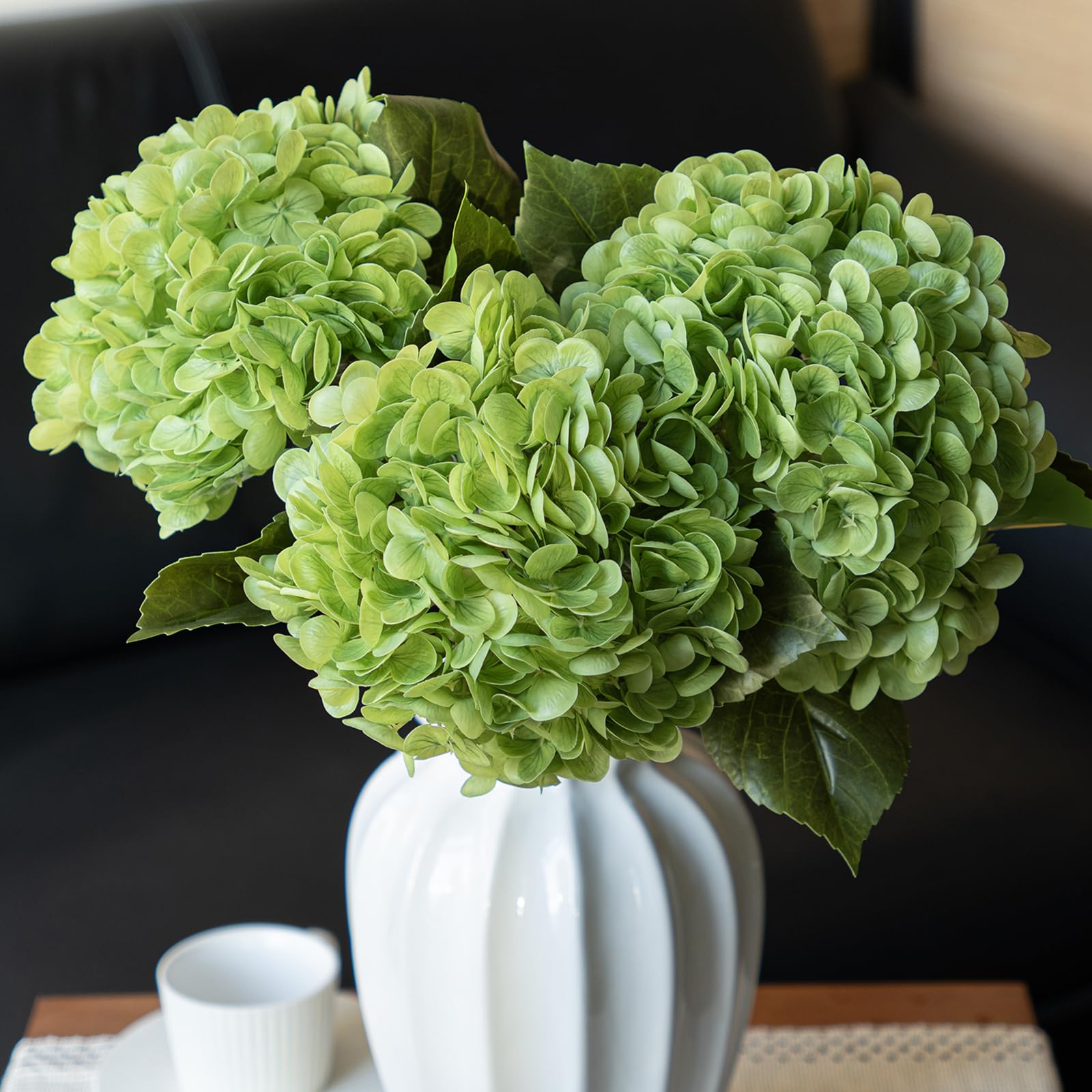 22 inch Lifelike Artificial Hydrangeas - UV resistant, Waterproof,Windproof