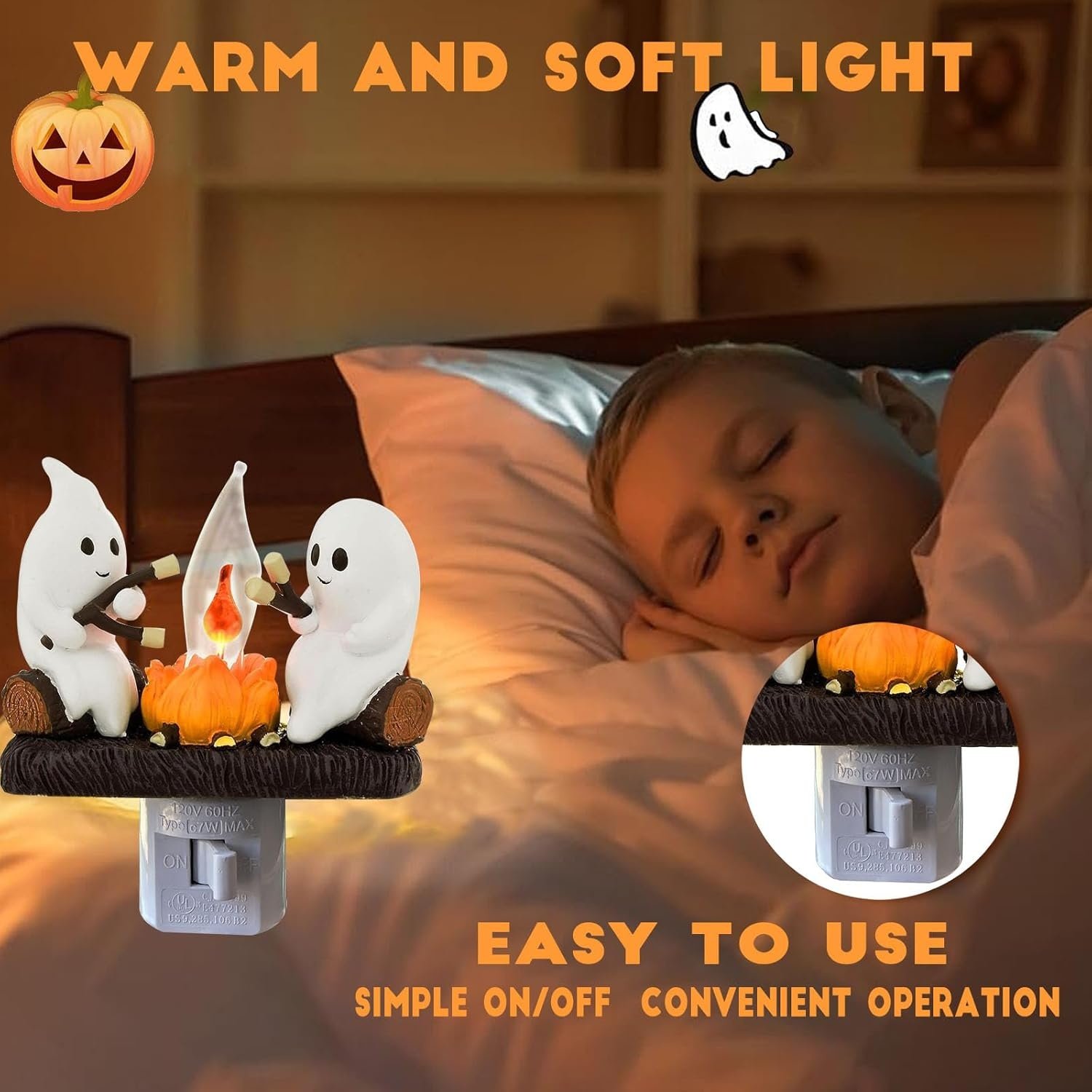 🔥Hot Sale 49% OFF - Bonfire Flame Halloween Night Light