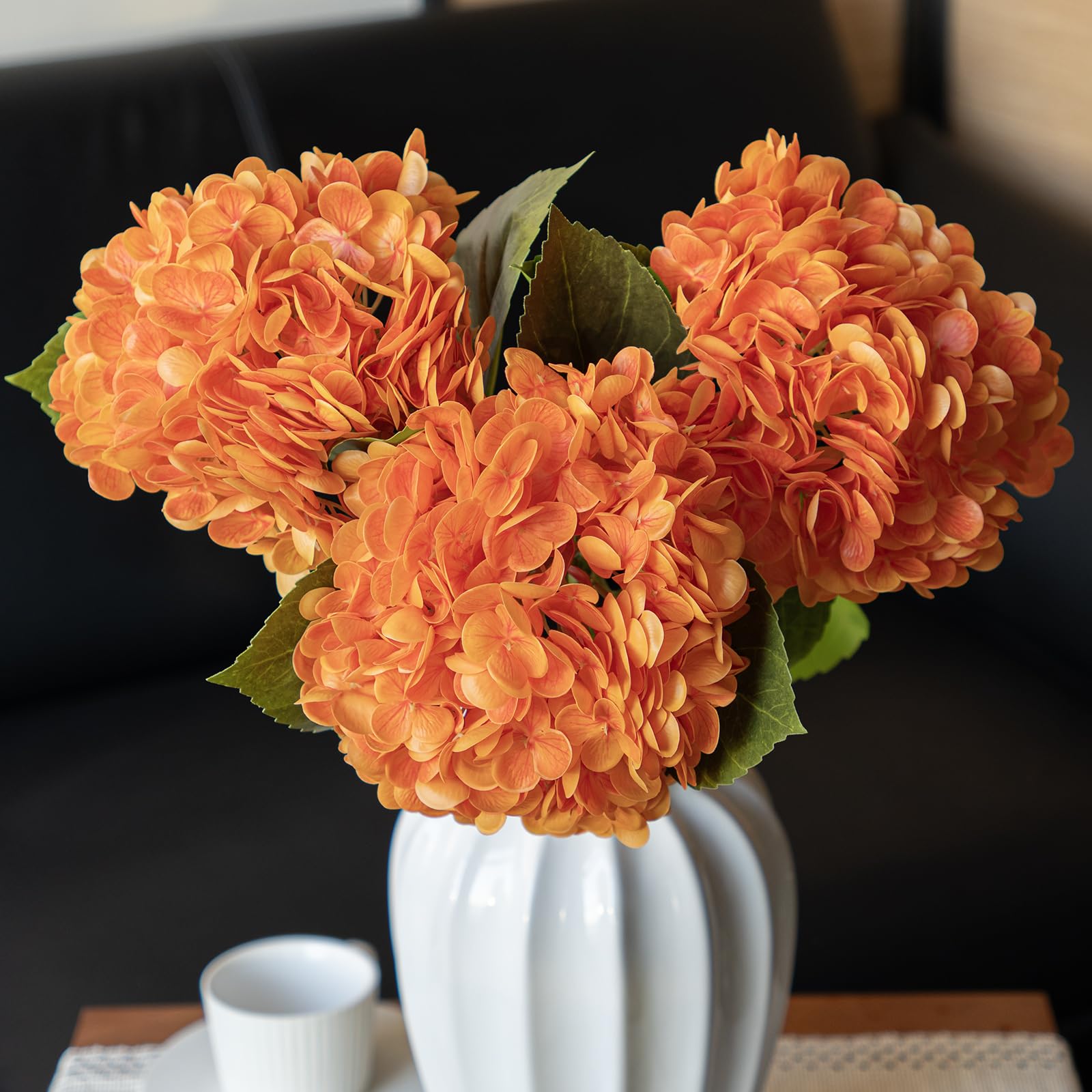 22 inch Lifelike Artificial Hydrangeas - UV resistant, Waterproof,Windproof