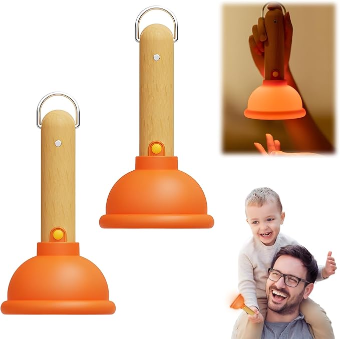 Last Day 49% OFF🎁Toilet Suction Night Light - Creative LED USB Charging Plunger Portable Flashlight