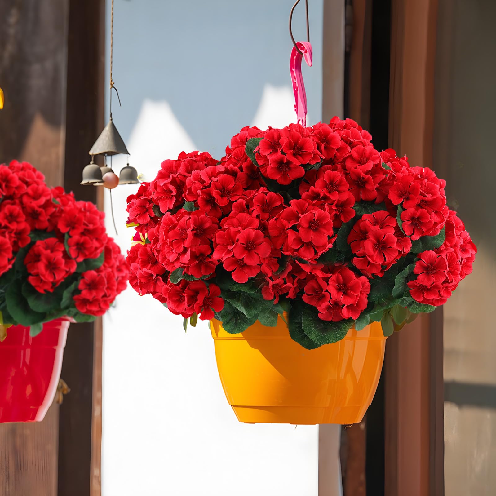 🔥$9.99 Hot Sale Today Only🌺 UV Resistant Lifelike Artificial Geraniums Flowers