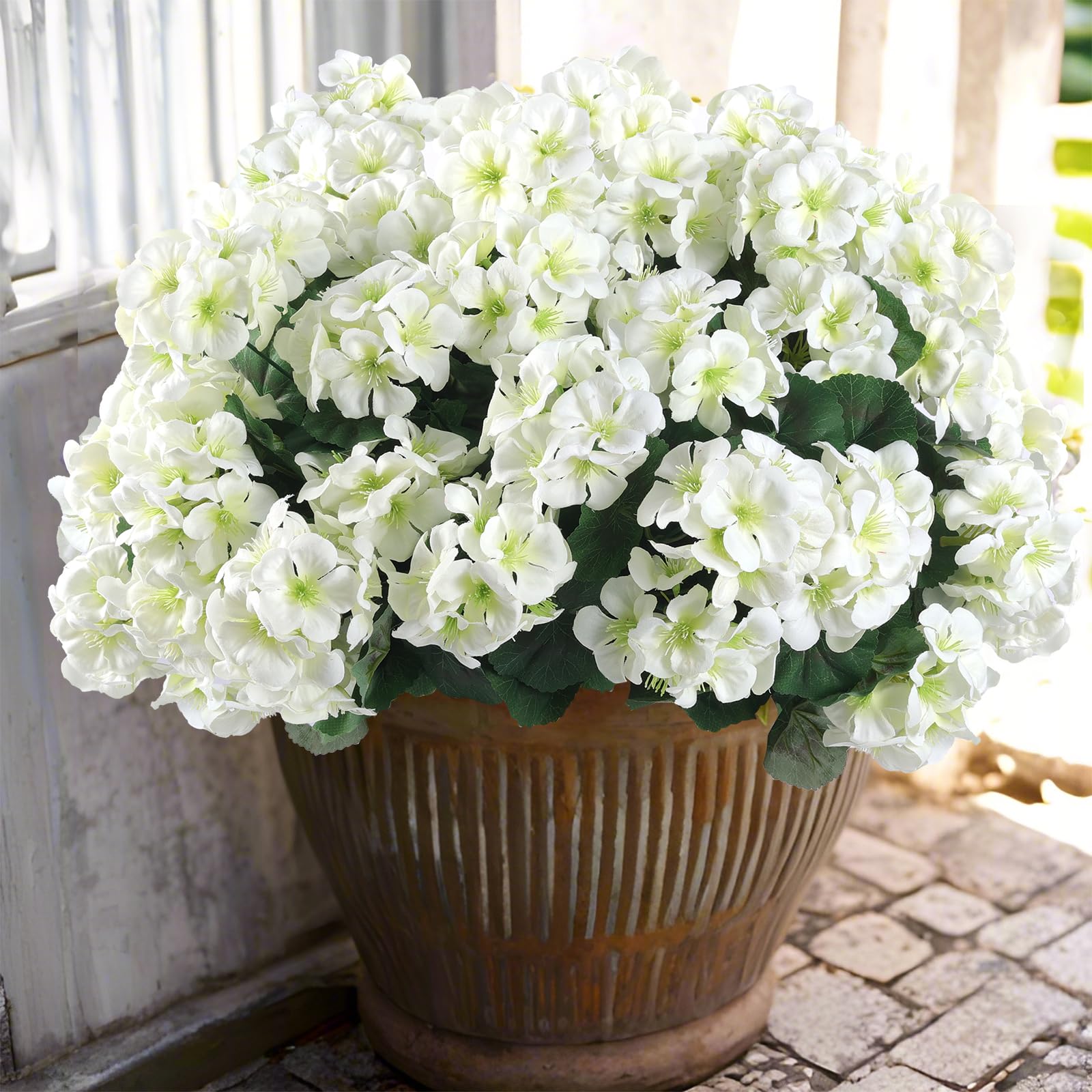 🔥$9.99 Hot Sale Today Only🌺 UV Resistant Lifelike Artificial Geraniums Flowers