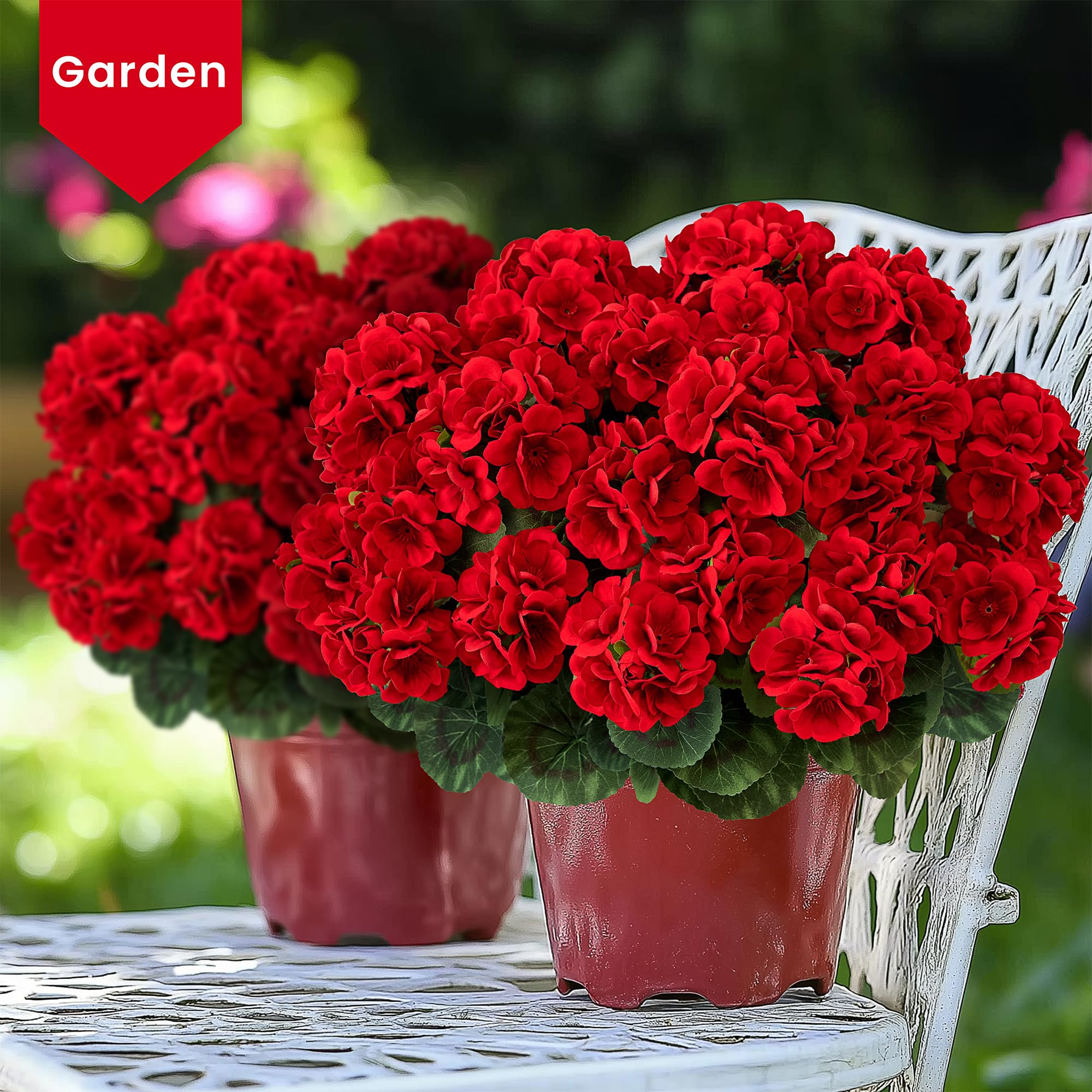 🔥$9.99 Hot Sale Today Only🌺 UV Resistant Lifelike Artificial Geraniums Flowers
