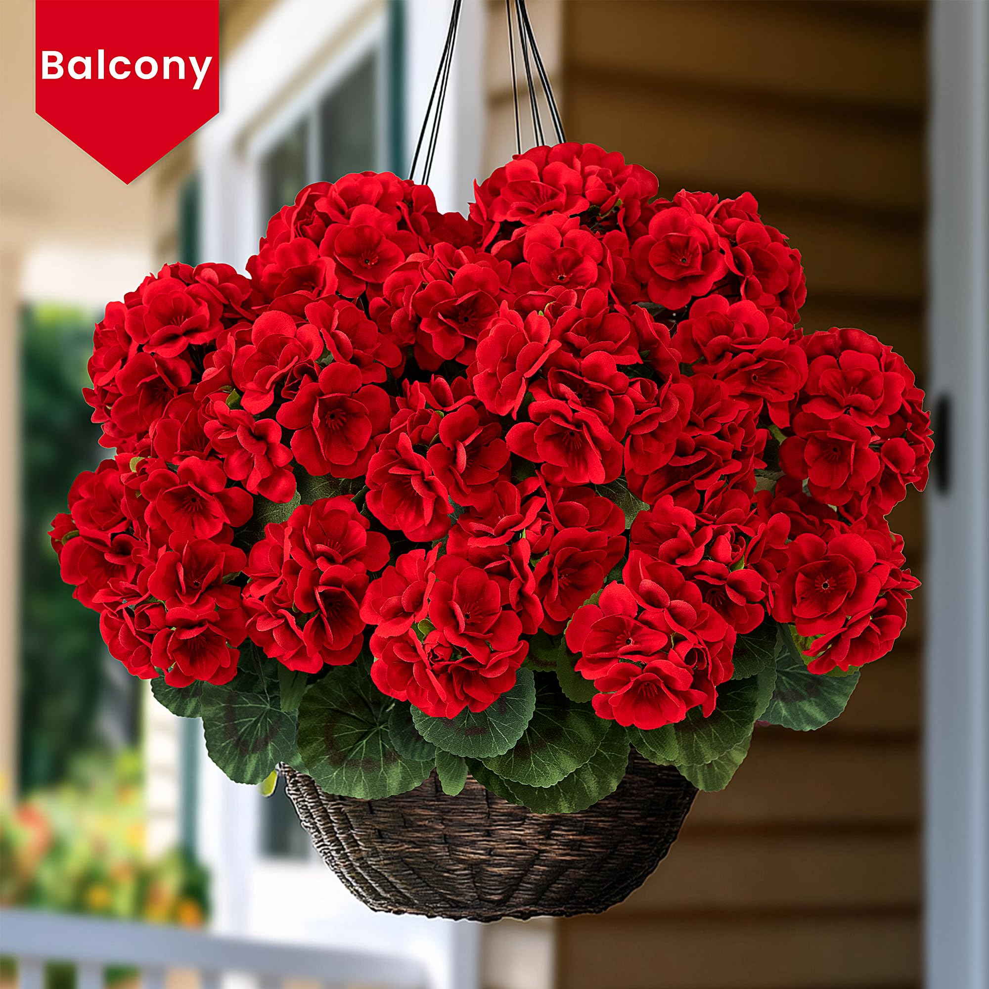 🔥$9.99 Hot Sale Today Only🌺 UV Resistant Lifelike Artificial Geraniums Flowers