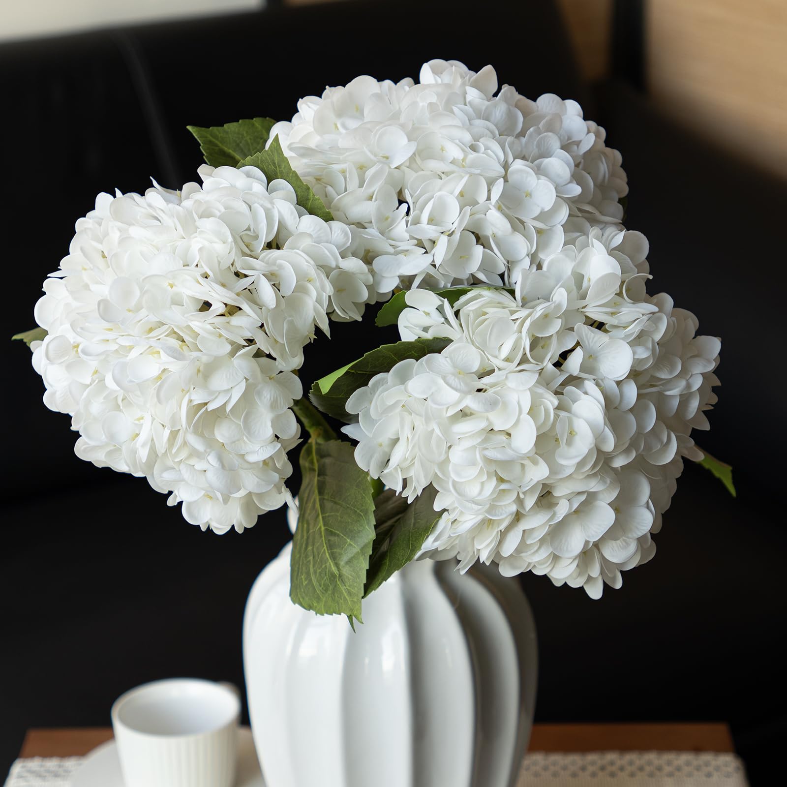 22 inch Lifelike Artificial Hydrangeas - UV resistant, Waterproof,Windproof