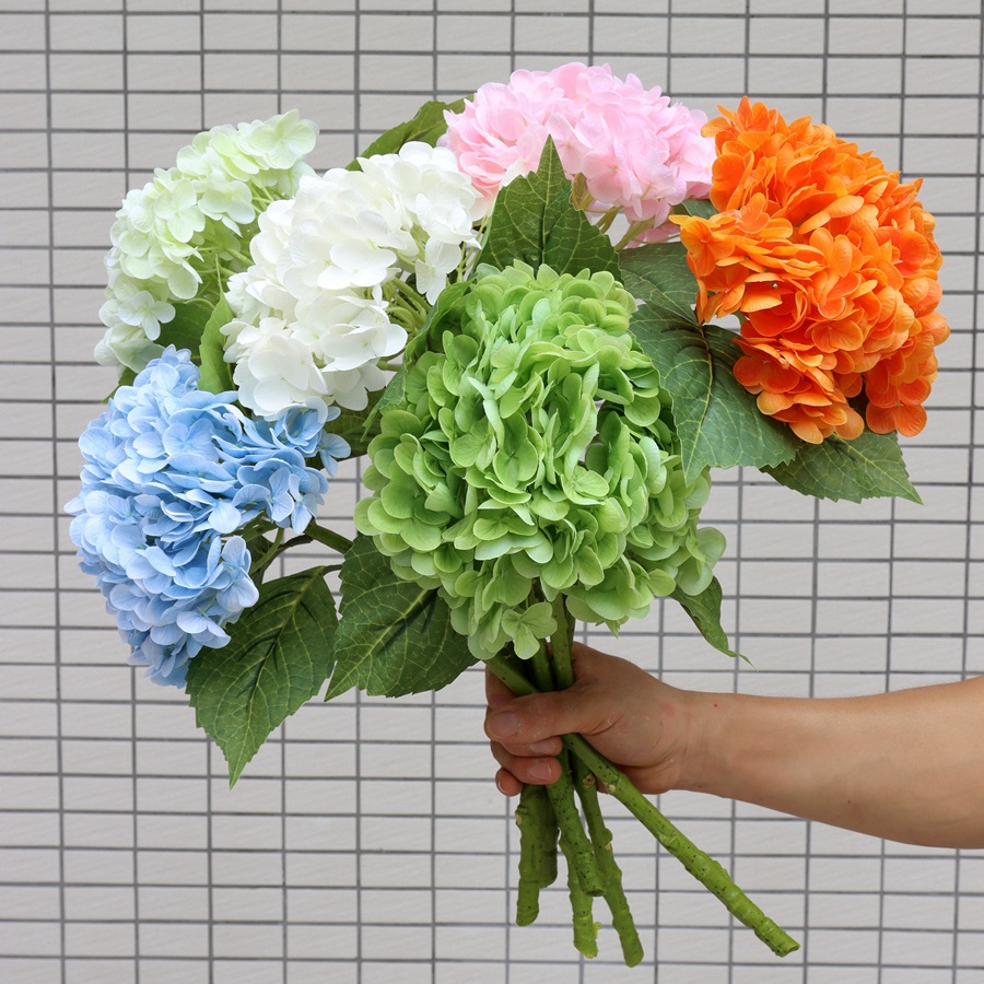 22 inch Lifelike Artificial Hydrangeas - UV resistant, Waterproof,Windproof