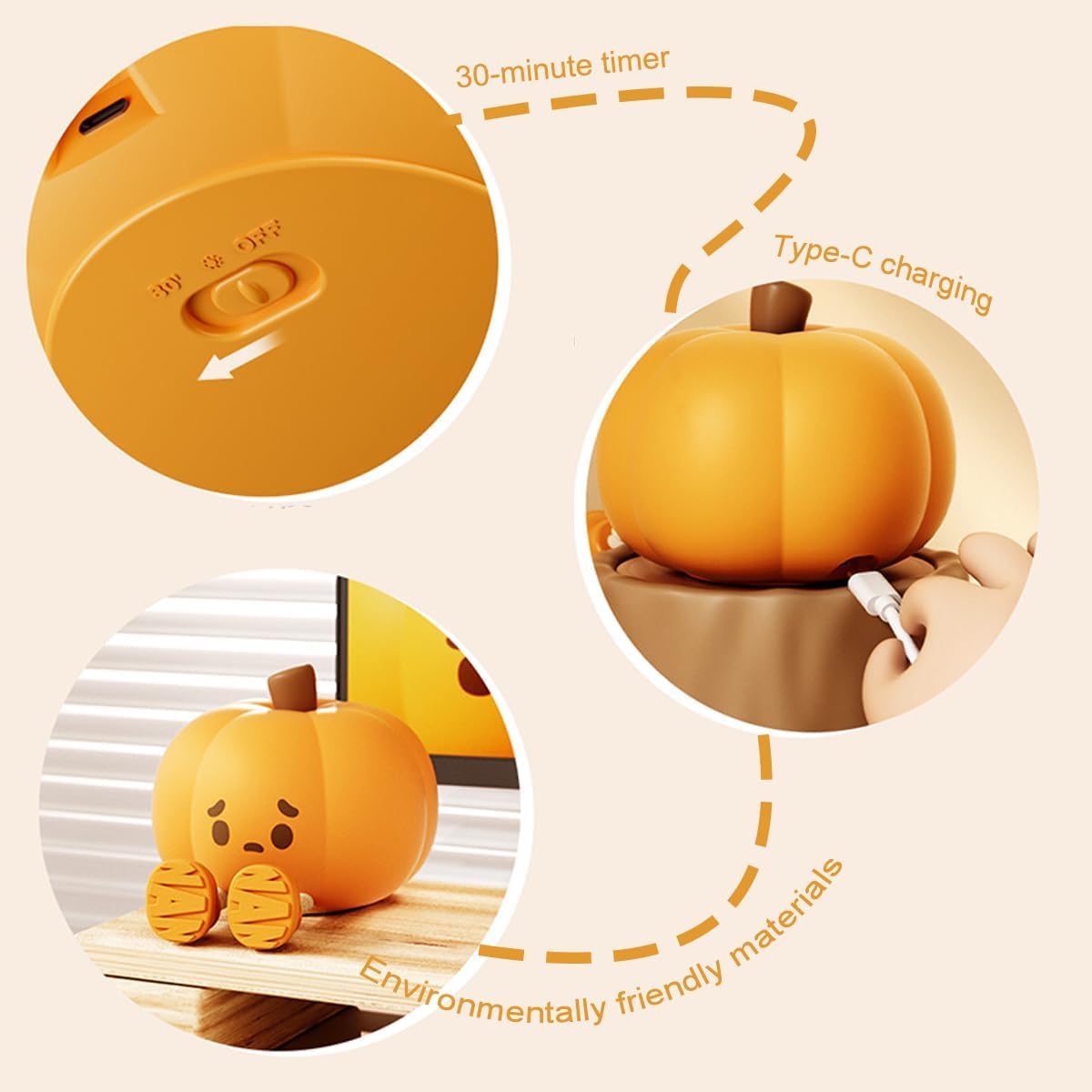 Mr Pumpkin- Animal Silicone Night Light