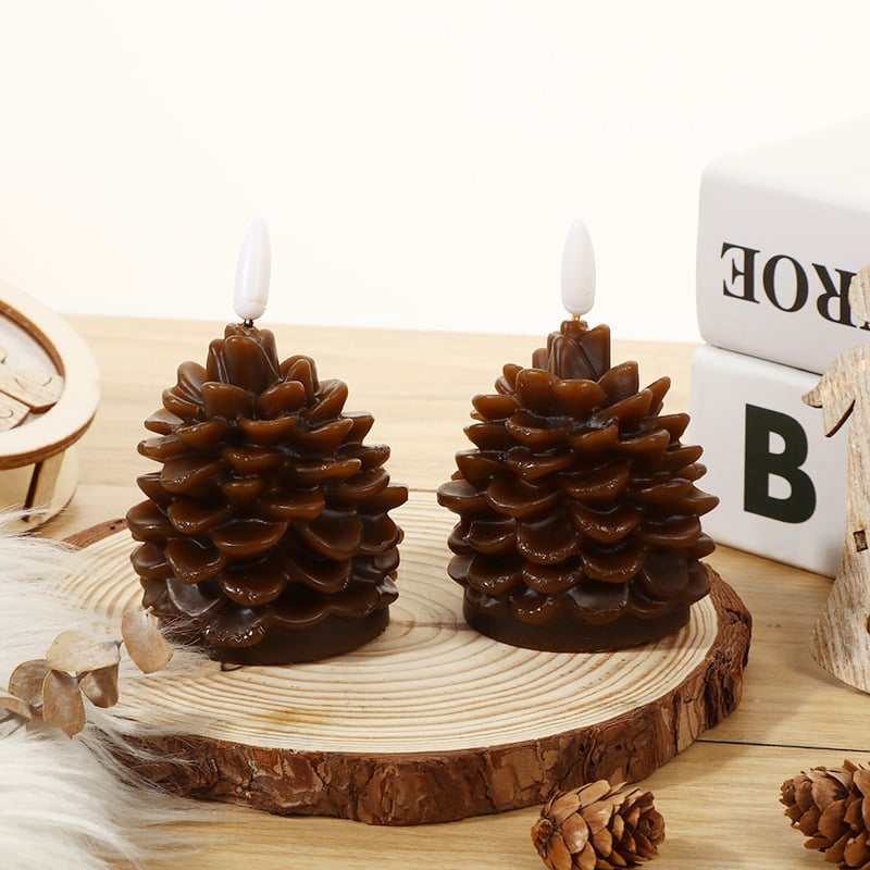 🎅2025 Christmas Promos 49% Off🔥Flameless Pinecone Candles Battery Operated