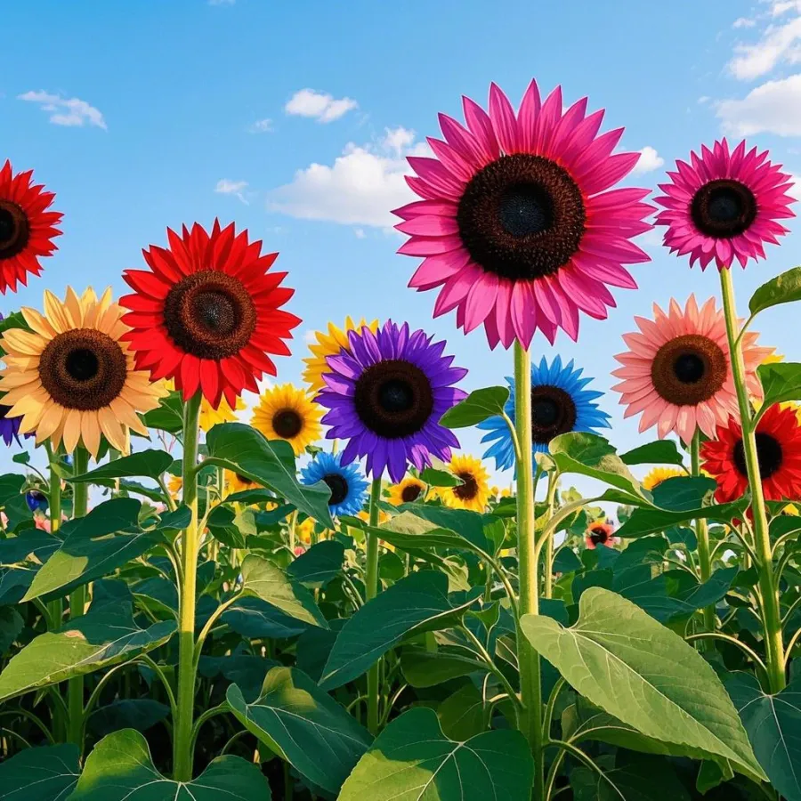 🎉 Discounted set 🌻 Dual flower sunflower seeds 🌈 Multi color assortment
