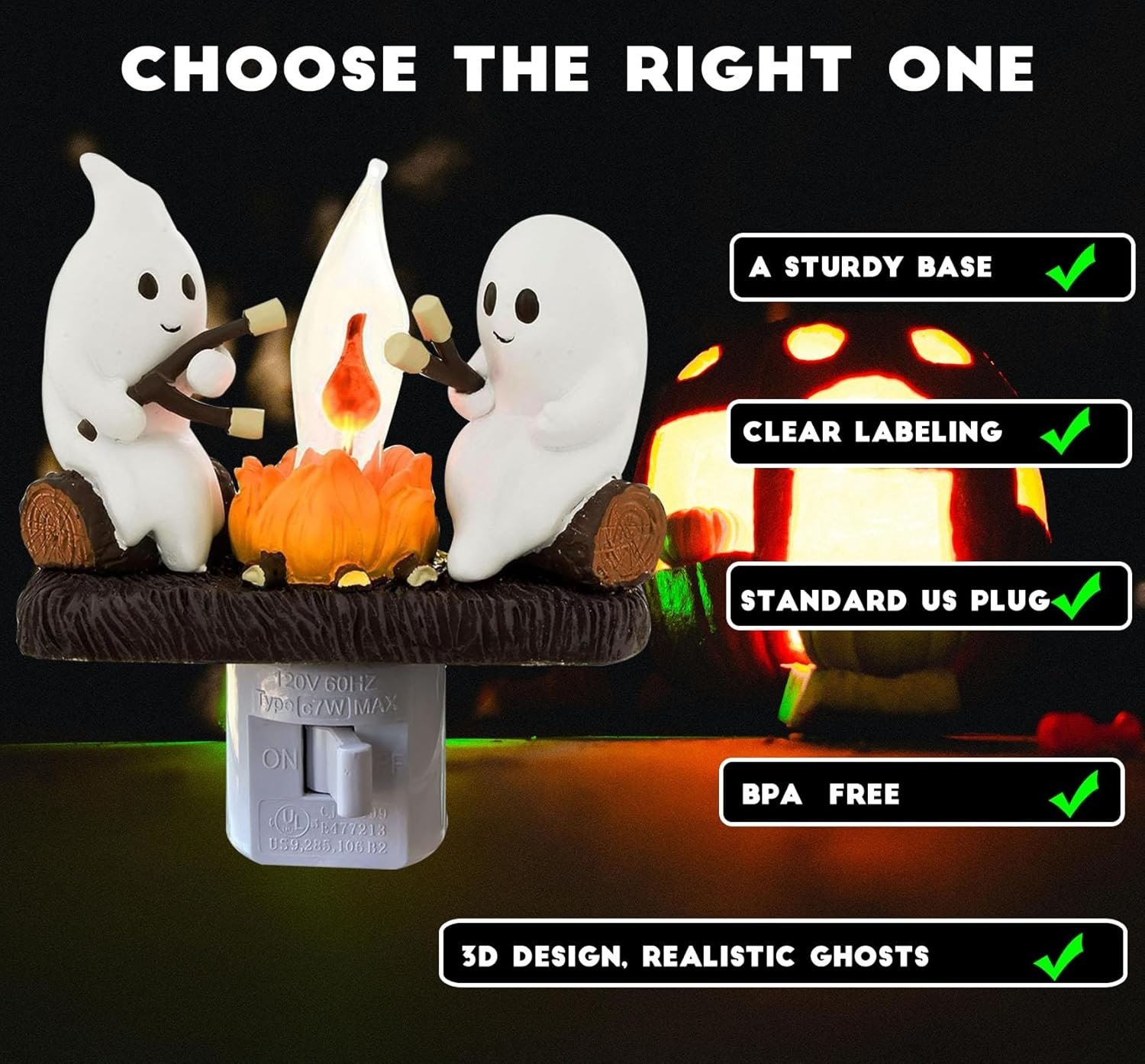 🔥Hot Sale 49% OFF - Bonfire Flame Halloween Night Light