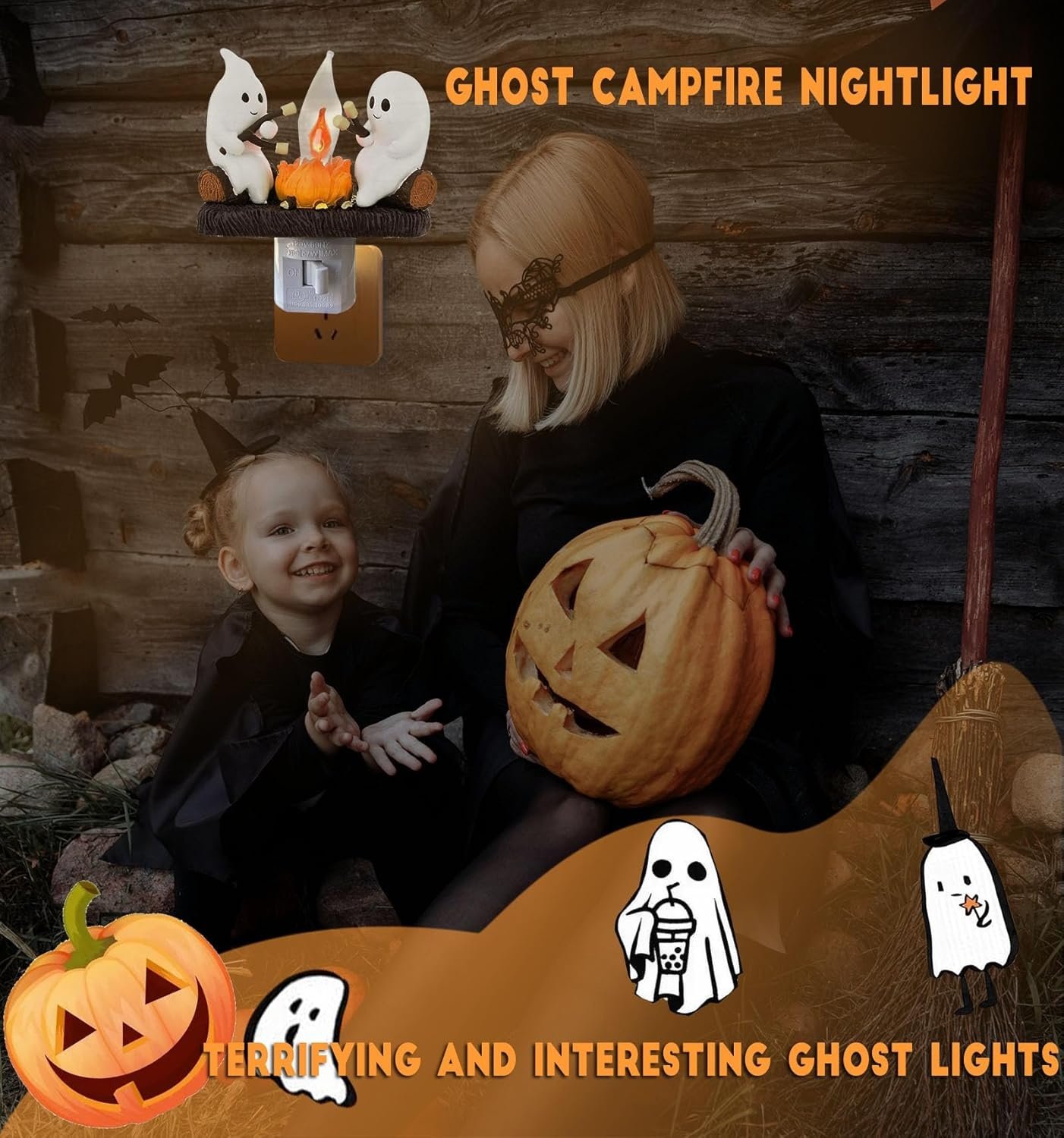 🔥Hot Sale 49% OFF - Bonfire Flame Halloween Night Light