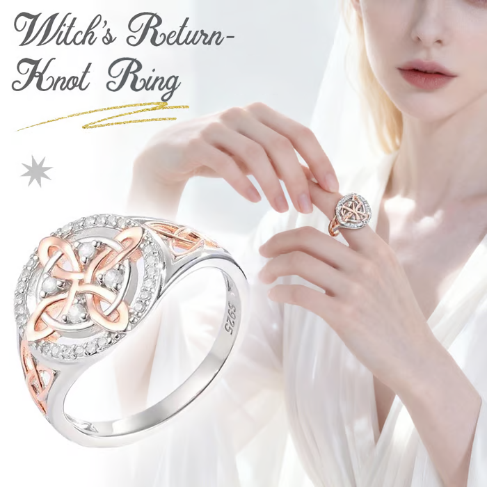 🔥 Handmade Witch’s Return-Knot Ring✨