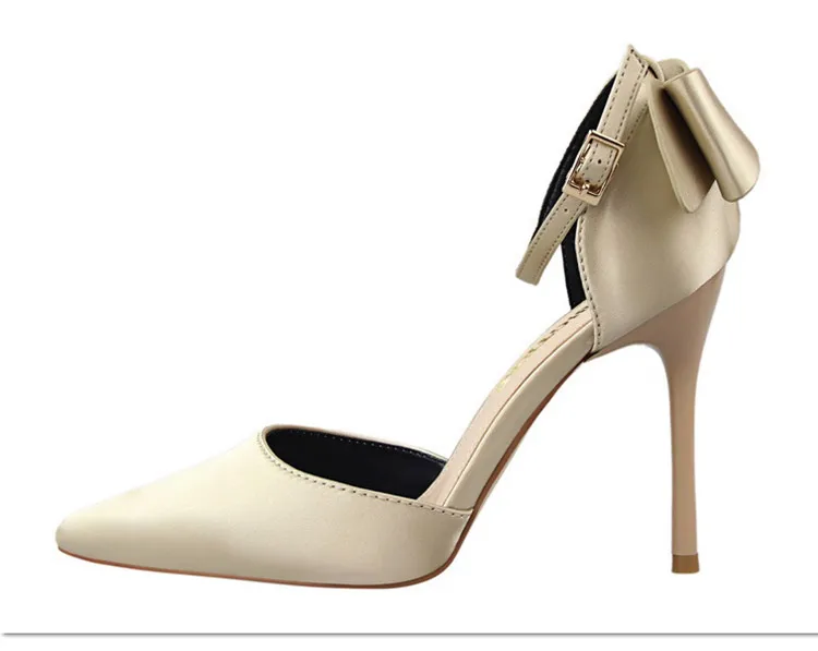 Shoes Bow Woman Pumps Silk High Heels Women Shoes Stiletto Red Wedding Shoes Women Heels Women Sandals 8cm and 10cm
