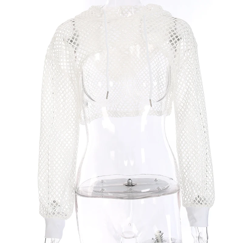 Summer Mesh Sexy T Shirt Women Hollow Out Smocked Crop Tops Long Sleeve Hoodies Tees Shirt Fishnet T-shirt Ladies 8 Summer Mesh Sexy T Shirt Women Hollow Out Smocked Crop Tops Long Sleeve Hoodies Tees Shirt Fishnet T-shirt Ladies