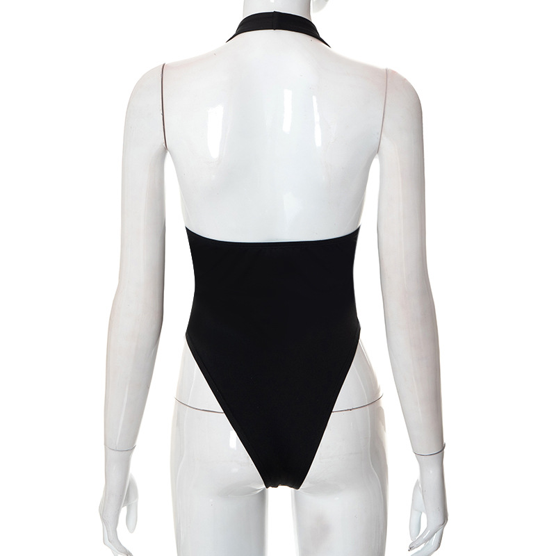 Sheer Sexy Bodysuit Lingerie Sleeveless One-Pieces Body Feminino Neck-Mounted Corset Top Summer Fashion Trends Women Clothing