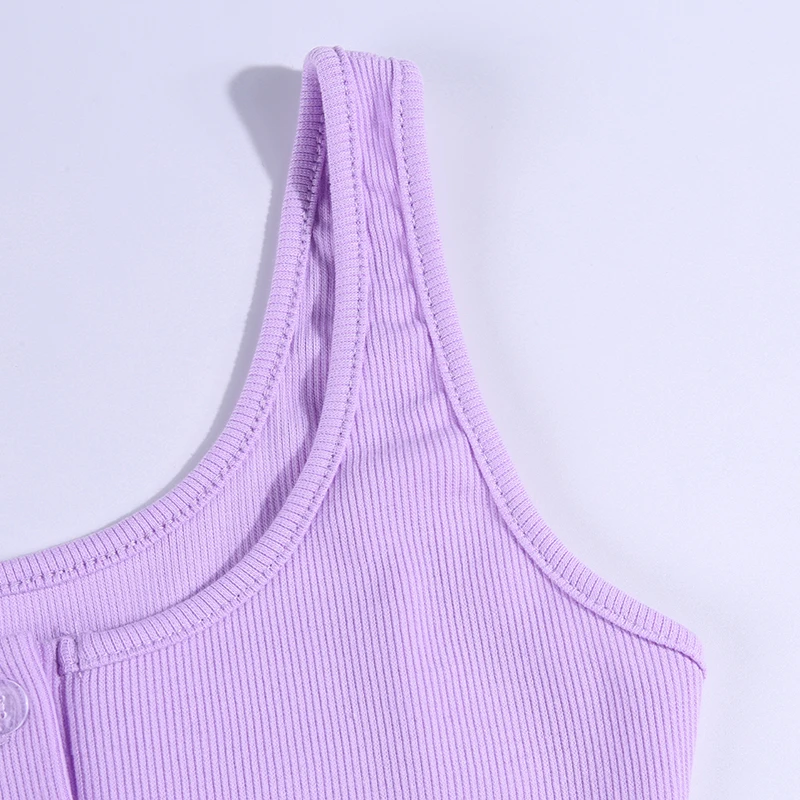 Women Knitted Elastic Knee-Length Dress V-Neck Sleeveless Elegant Button Vestidos Female Sexy Party Slim Dresses Summer