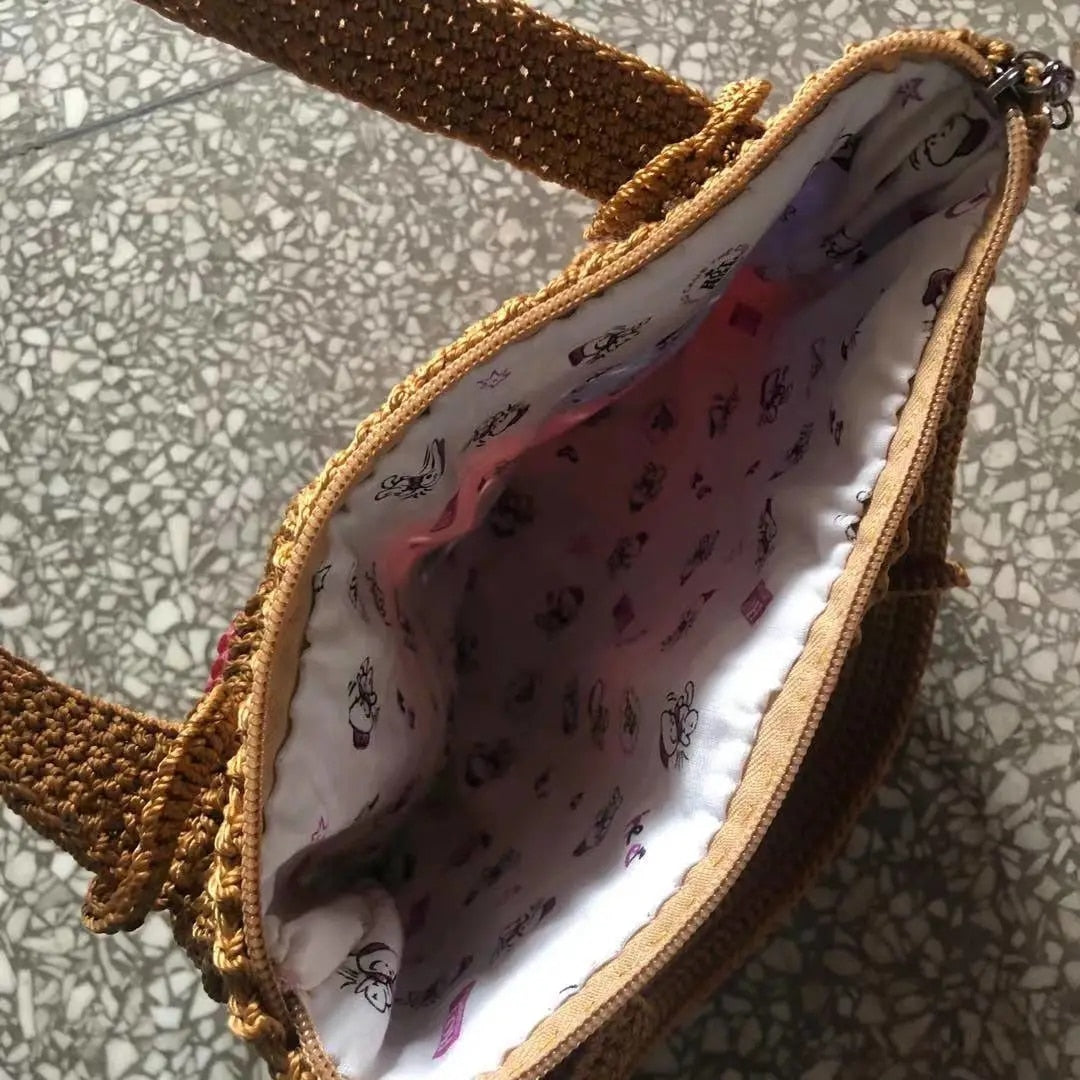  Handmade Crochet Bag Summer Bag Kintting Beach Bag Handmade crochet bag crochet shoulder bag Kintting tote bag Colorful hand bag