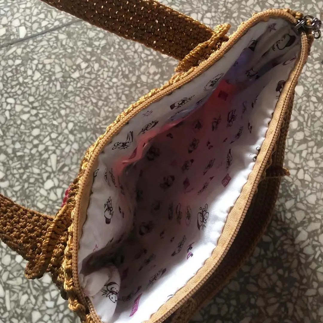  Handmade Crochet Bag Summer Bag Kintting Beach Bag Handmade crochet bag crochet shoulder bag Kintting tote bag Colorful hand bag