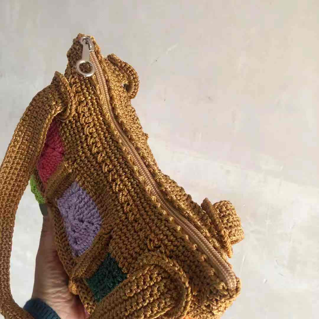  Handmade Crochet Bag Summer Bag Kintting Beach Bag Handmade crochet bag crochet shoulder bag Kintting tote bag Colorful hand bag