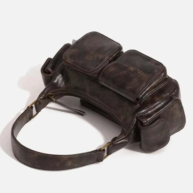 Hobo Multi Pocket Locomotive Bag New Single Shoulder Bag Underarm Bag High Capacity Women Bag