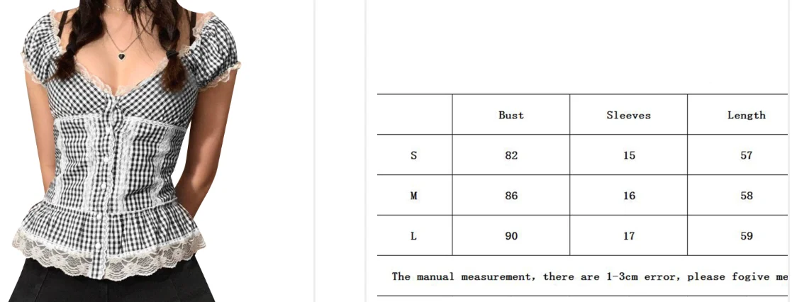 Kawaii Bow Lace Trim T-shirt Vintage Striped Patchwork Slim Fit Crop Top Y2K Aesthetic Fairy Grunge Retro Pullover Tees Women