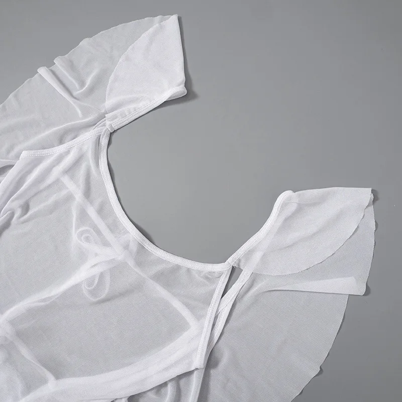 Bodycon Dress See Through Y2k Clothes Sleeveless Vestidos De Mujer Spaghetti Strap White Club Outfits For Women Sexy Streetwear