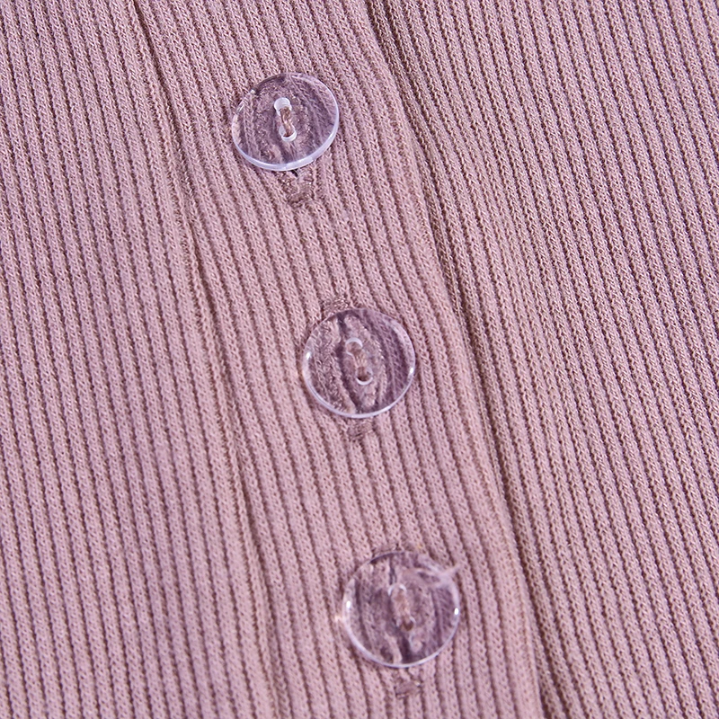 Women Knitted Elastic Knee-Length Dress V-Neck Sleeveless Elegant Button Vestidos Female Sexy Party Slim Dresses Summer