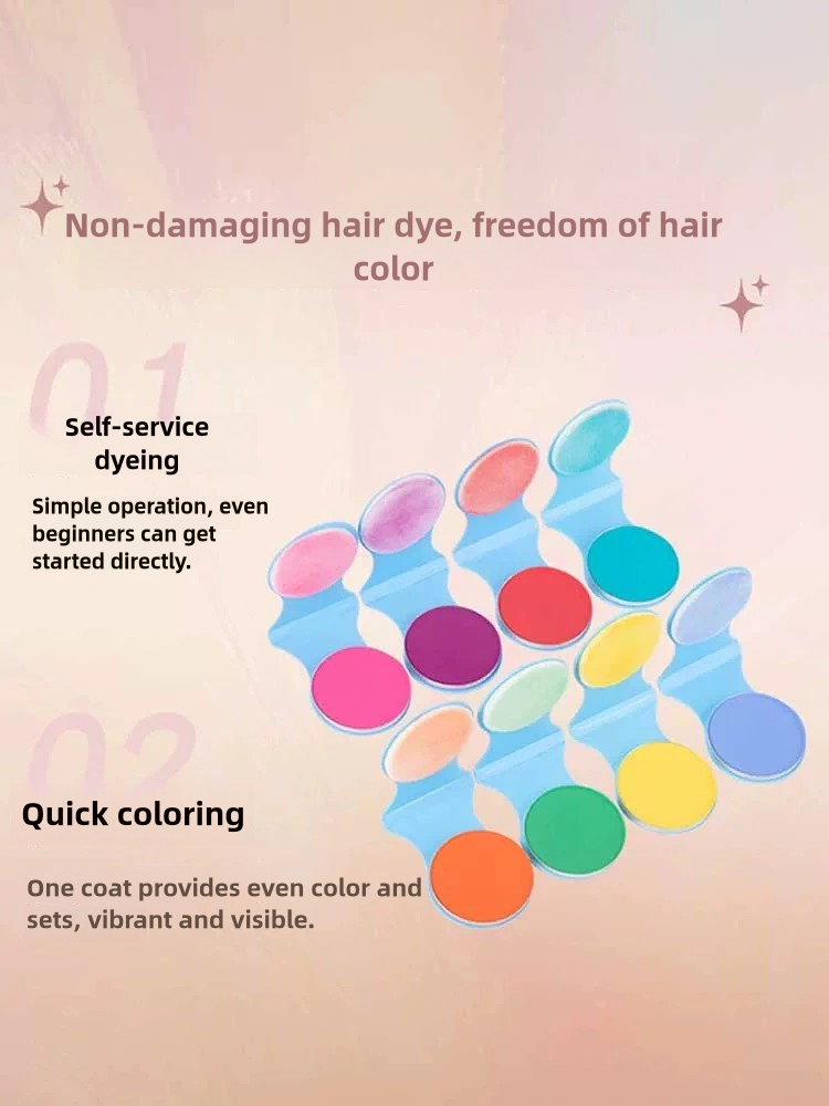 Temporary Colored Hair Dye Powder | Easy-to-Apply Color for Cosplay, Parties, Music Festivals & Stage Makeup