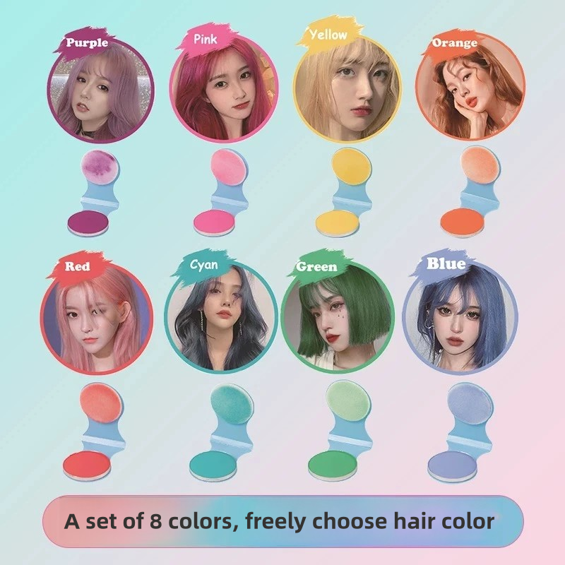 Temporary Colored Hair Dye Powder | Easy-to-Apply Color for Cosplay, Parties, Music Festivals & Stage Makeup