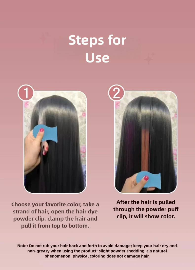 Temporary Colored Hair Dye Powder | Easy-to-Apply Color for Cosplay, Parties, Music Festivals & Stage Makeup