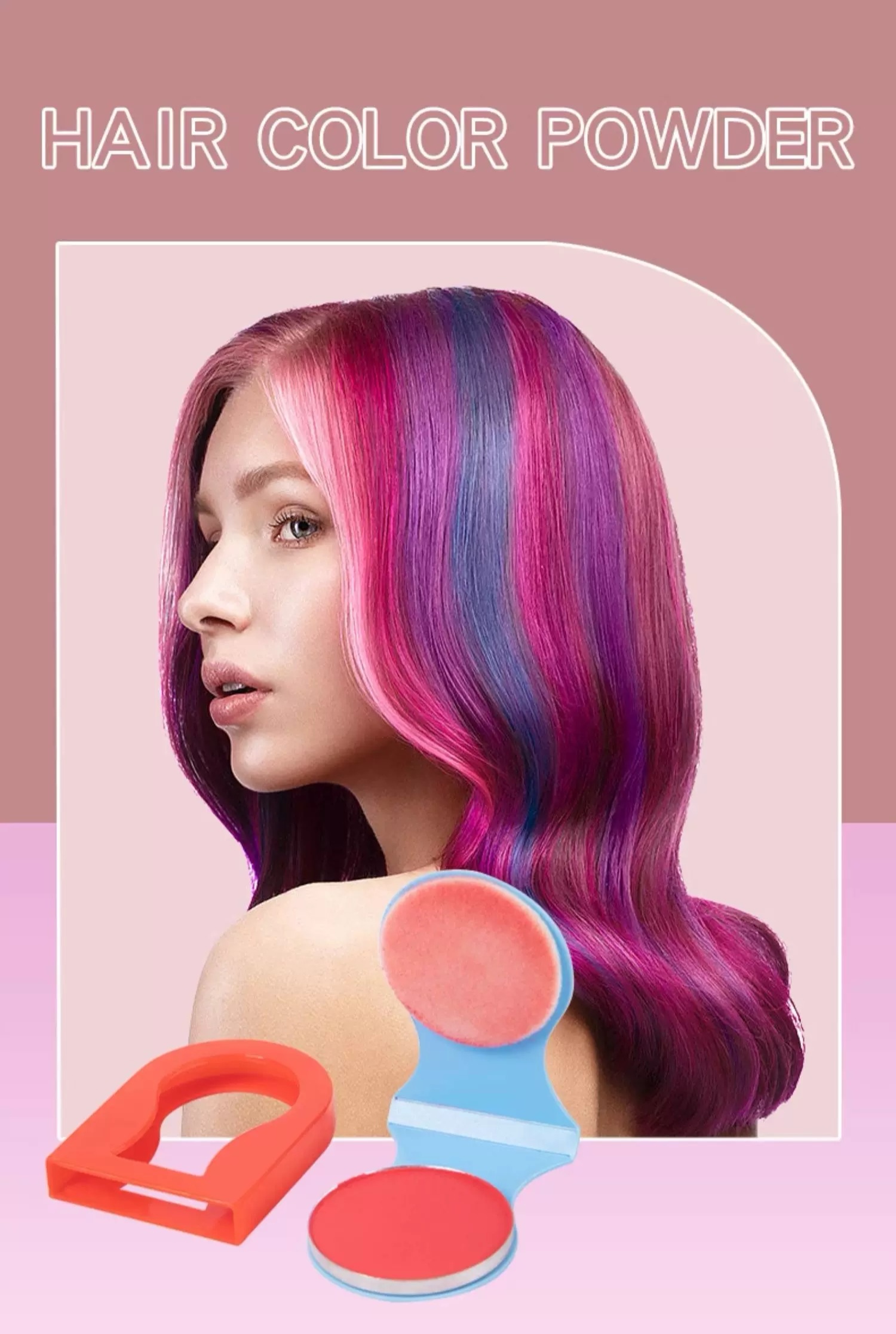 Temporary Colored Hair Dye Powder | Easy-to-Apply Color for Cosplay, Parties, Music Festivals & Stage Makeup